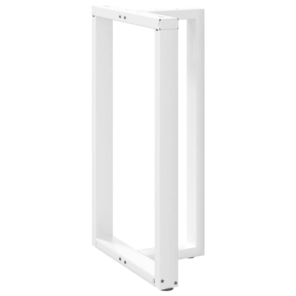 Mesa de bar patas en forma de T, 2 unidades, blanco, 60 x 35 x (100-101) cm, acero con recubrimiento en polvo, patas de mesa de metal ajustables para mesas de pie, muebles