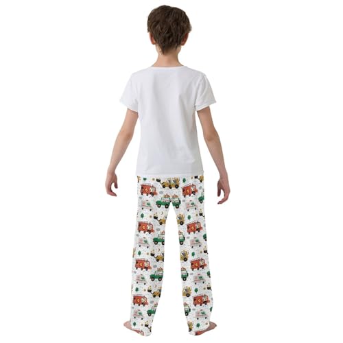 ZZXXB Frog Driving Boys Long Pants Soft Trousers Elastic Waist Kids Lounge Bottoms with Pockets S-XL3