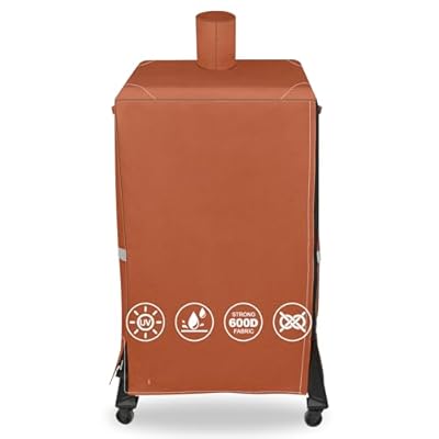 QuliMetal Vertical Smoker Cover for Pit Boss 4/5/7 Series Vertical Smokers, PBV4PS1, Q2000, Pro Series 4/5/7 Vertical Pellet Smokers, Grill Cover for Pitboss 73550, Brown