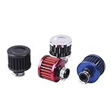 Filtro de ventilación del turbo del cárter de admisión de aire de 12 mm, filtro de aire modificado for automóvil(Red)