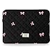 Flintronic 15.6In Laptop Sleeve, Cute Floral Quilted Laptop Case, Bow Quilted Lap-top Carrying Case, Portable Puffer Padded Lap-top Sleeve, Compatible with MacBook, Asus, Dell, HUAWEI