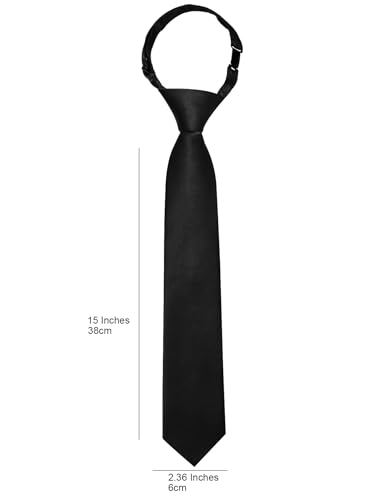 Image of Barry.Wang Boys Ties Pre-Tied Satin Solid Color Kids Tie Pocket Square Set Adjustable Formal Necktie Graduation School