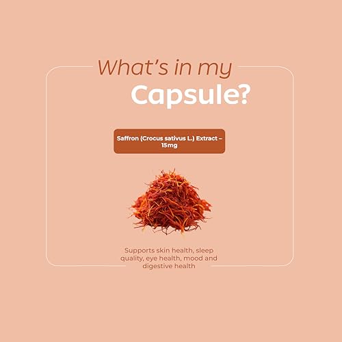 Image of Arth Premium Kesar Saffron Beauty Capsules | Skin Glow, Radiance & Mood Support | Beauty & Wellness Supplement | 30 Veg Capsules