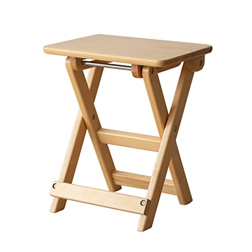 Tabouret pliant en bois de hêtre naturel pour cuisine