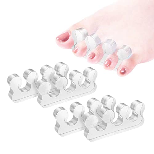 Toe Separators for Bunion Relief &amp; Nail Polish Application - Orthopedic Gel Toenail Dividers, Pedicure Toe Spacers for Toenail Separation &amp; Polishing