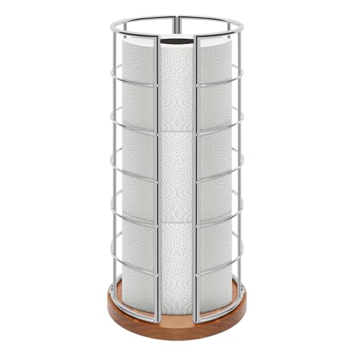NearMoon Toilet Paper Storage Holder, 3 Rolls Toilet Paper Holder, Metal Bathroom Accessory, Rustproof for Kitchen Countertop, Interior Cabinet Shelf (Base in