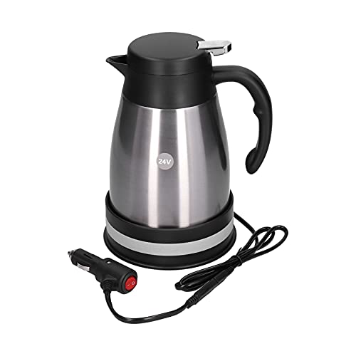 Tetera eléctrica de auto AYNEFY 24V 1200ml acero inoxidable miniatura 5