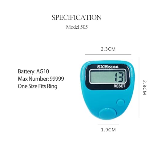 Image of 99999 5 Digit Multiuse Digital Electronic Portable Mini Hand Tally Clicker Counter Finger Ring Mantra Jaap Device Machine Cricket Umpire Counting Zikr Ziker Dhikr (505)