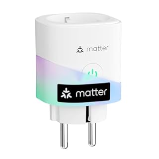 Meross Matter Presa Smart con Monitoraggio Energia e Misure Produzione di Pannelli Solari Fotovoltaici, Presa Intelligente Alexa Supporto di Apple Home e Google Home, Controllo Vocale e Remoto, 16A