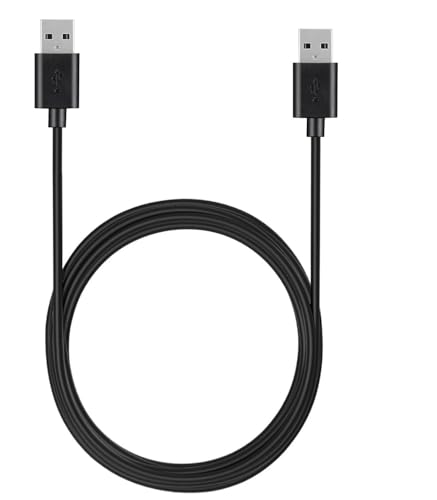 Image of 1 Meter USB A male to A male Cable High Speed USB 2.0 USB to USB Cord, for Printers, Modems, Cameras, Scanners, Laptop Cooling Pad Black