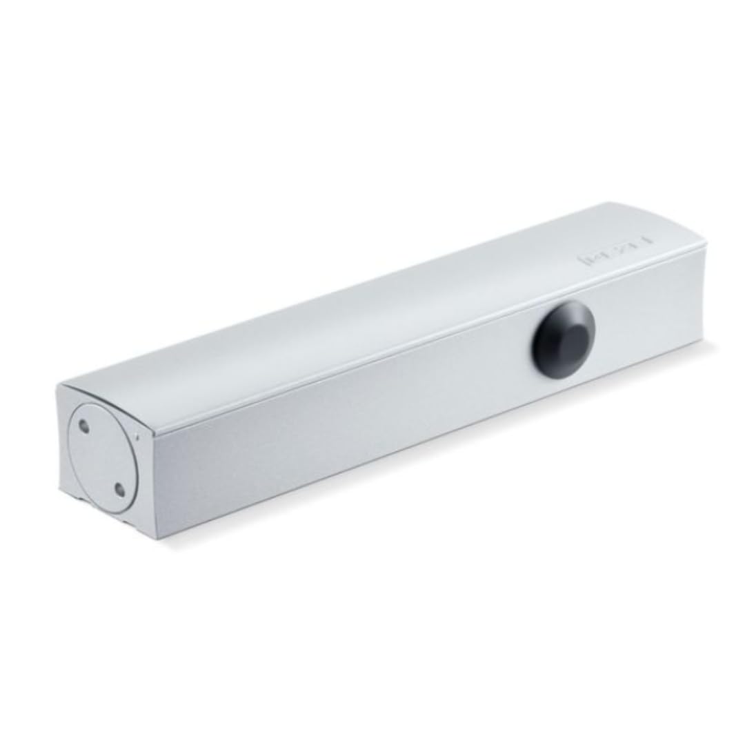 Geze TS 5000 - Cierrapuertas sin riel deslizante EN 2-6 para puertas de una sola hoja de hasta 1400 mm de ancho con amortiguación de apertura, fuerza de cierre ajustable sin niveles desde la parte