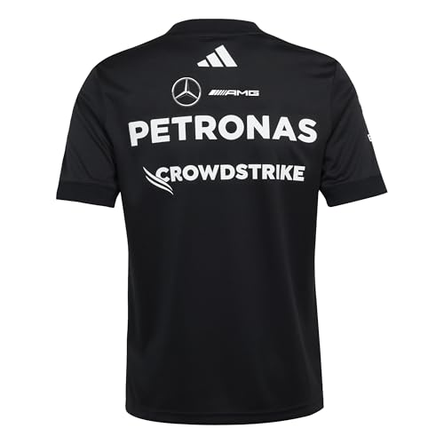 adidas Mixte Enfant Mercedes - AMG Petronas Formula One Team Driver Jersey Black Youth, Black/White, 9-10 Years