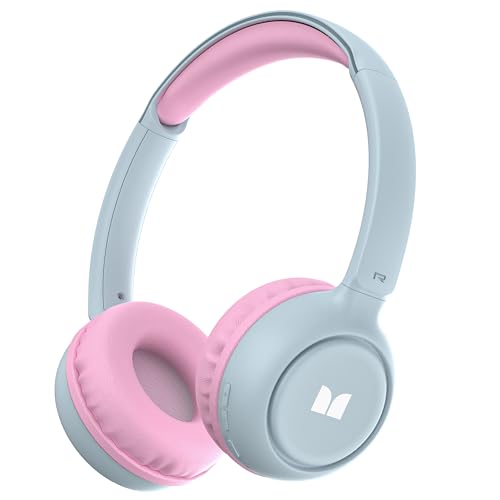 Monster Cute SK100 Kids Bluetooth Headphones, 85/94dB Safe Volume Limited, 60 Hours Playtime, Bluetooth 6.0, On-Ear Toddler Headsets with Built-in Mic, Lightweight Wireless Headphones for Kids, Pink - image 1