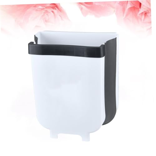 Caneca de basura rectangular plegable para puerta de gabinete blanco miniatura 7