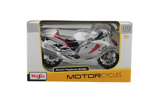 1/12 スズキ ハヤブサ 2022 バイク ダイキャストモーター サイクル ミニカー モデルカー 完成品 シルバー オートバイ 車 おもちゃ 模型 誕生日 プレゼント 男の子 女の子 箱入り インテリア コレクション