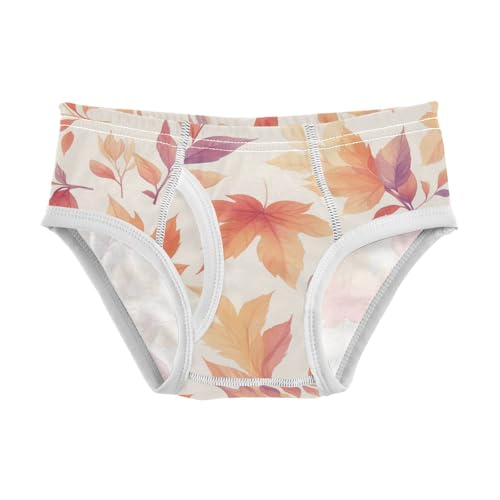 KLL Autumn Leaves Seamless Toddler Boys Pure Cotton Training Underwear Cute Children Undies