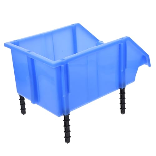 HOMSFOU ツールボックス クレート ユニット バスケット 置き場 オーガナイザービン 立方体 倉庫の収納ビン ネジ収納ケース コンポーネントボックス 部品収納ボックスチック Blue