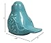 KiaoTime New French Garden Cottage Bird Figurine - Blue Glazed Ceramic Statue, Sculpture for Home, Garden, Wedding Decor (Blue)