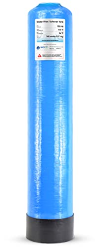 WECO Mineral Tank for Water Softener/Filter - Polyethylene Inner Shell Pressure Vessel with 2.5 Top Opening - 150 PSI Max Pressure - 120 F Max Temperature - 9x48 BLUE