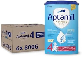 Aptamil Advance Kid 4 Growing Up Formula Milk From 3-6 Years, Easy To Use Pack, 800g - Pack of 6