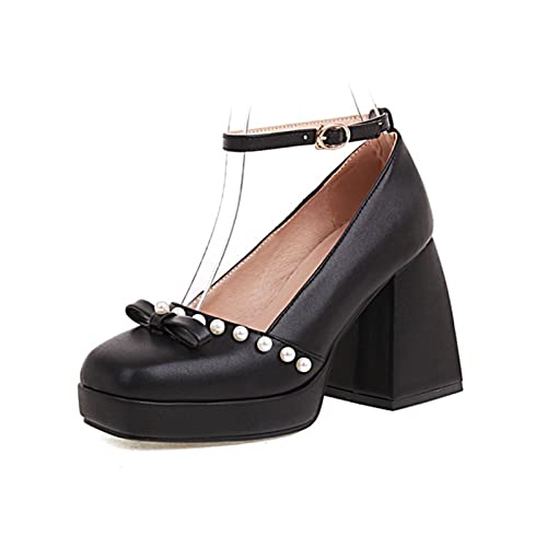 Talons pour femmes rétro escarpins Mary Janes plateforme de mariage de haute qualité