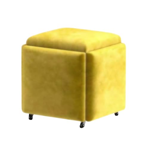 MEVZHH Stockage Empilable Pouf Cube Ottoman Pu Cuir Vanité Tabouret Carré Repose-Pieds Salle À Manger Salon/Jae/S/35 Cm