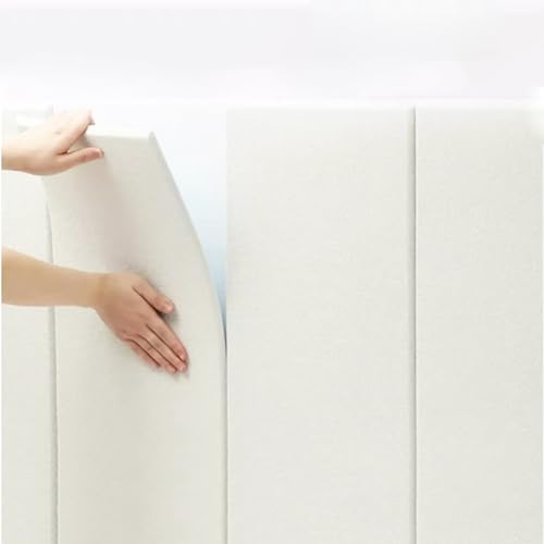 Revestimiento de pared 3D blanco y paneles tapizados autoadhesivos de salón 2