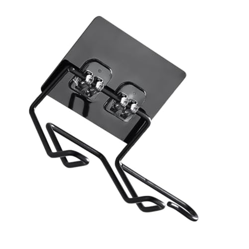 WOONEKY Hair Dryer Rack Wall Mount Chrome Bathroom Hooks Sticky Hair Dryer Bracket Universal 2pcs Set for New Home