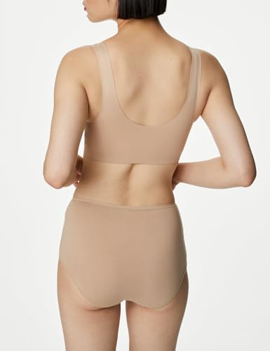 Image of Marks & Spencer Womens Cotton Blend Solid High Rise Full Briefs (Pack of 5)