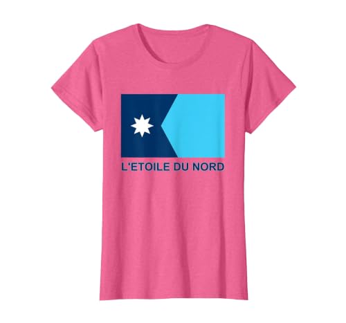 New Minnesota State Flag MN Star of the North 2024 T-Shirt, Women, Pink Heather, Small