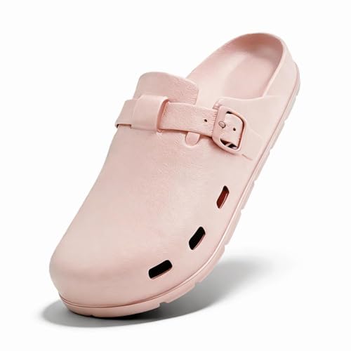PXPUIQ Closed Toe Clog Fashionable, Lightweight Casual Sandals for Women Men, Durable Summer Slipper Indoor Outdoor Pink