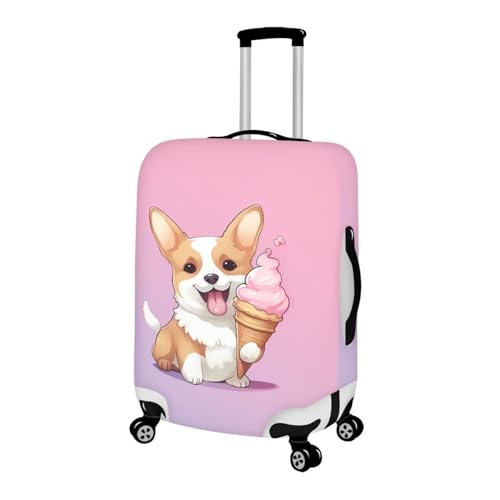 DISNIMO Ice Cream Corgi Luggage Cover Anti-scratch Suitcase Cover Protector for Travel 25-28 Inch Baggage Covers for Women Girls2