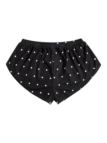 Image of MakeMeChic Women's Pajama Bottoms Floral Print Tie Front Micro Short Side Slit Summer Lounge Shorts