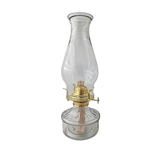 amanigo Oil-Lamp Glass Kerosene Lantern - Large Classic Oil Lamp for Indoor Use