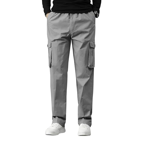 Image of Reoutlook Men's Cargo Pants - Comfortable, Durable, Multi-Pocket Tactical Work Pants for Outdoor, Hiking, & Everyday Wear