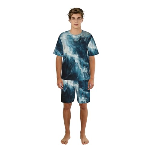 Pyjama 2 pièces homme respirant et anti-transpiration