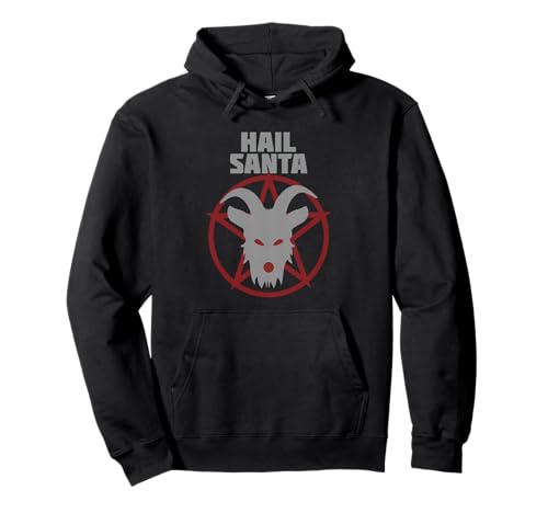 Hagel Santa Ziege heidnische Sonnenwende Gothic Metall Weihnachten hässlich Pullover Hoodie