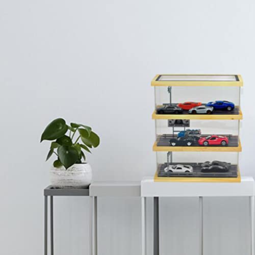 1:64 Modelo de estacionamento para carro RC, LED Lighting Forest Scenery Photo Background Estacionam