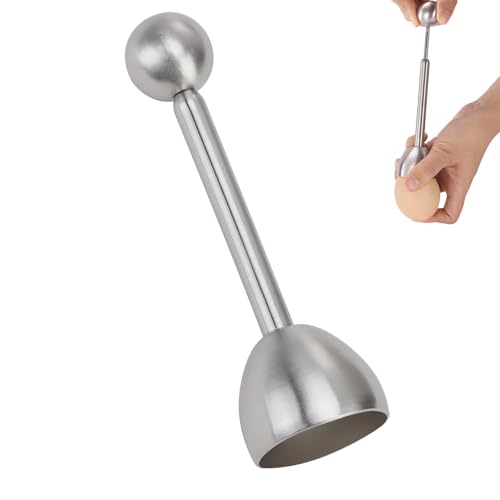 Accesorio para romper huevos duros y blandos de acero inoxidable, para huevos duros y blandos, para el desayuno y la repostería
