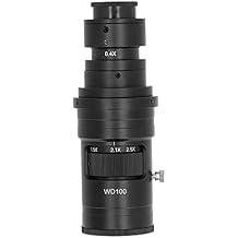 Microscope Lens,200X Adjustable Continuous Zoom C-Mount Optical Lens Industrial Video Microscope Lenses