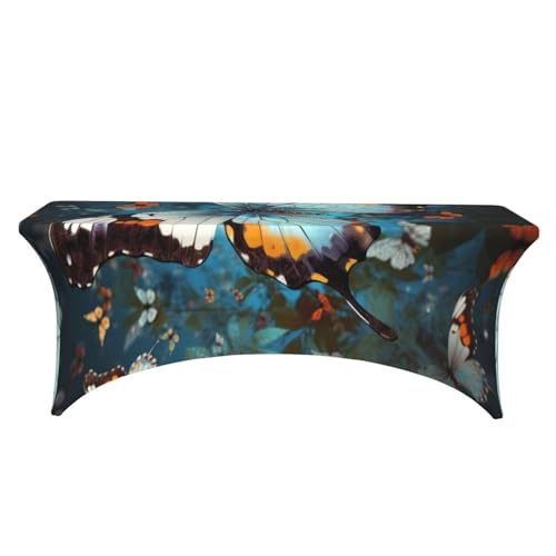 Nappe extensible infroissable pour table 1,8 m avec découpe papillon - 3