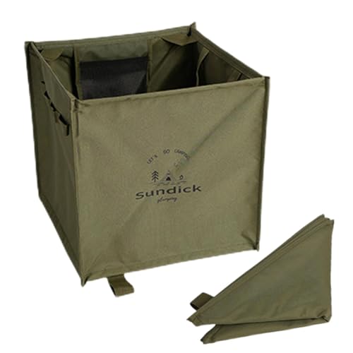 Cubo de basura plegable para acampar, cubo de basura plegable para exteriores | Cubo de basura de camping cuadrado plegable para exteriores | de basura con hebilla fija de uñas inferior para