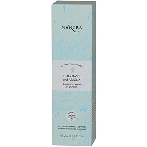 MANTRAHerbal, Authentic Ayurveda, Holy Basil And Arjuna Kapha Body Wash for Oily Skin, Free from All Harmful Chemicals (250 ml)
