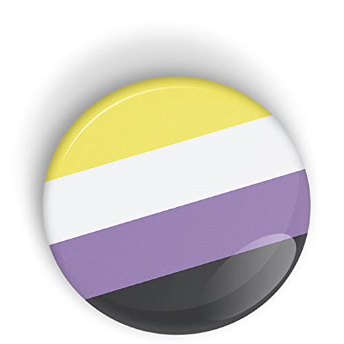 Non-binaire drapeau de la fierté non binaire badge épingle ou aimant, Nonbinary pride flag pin badge button LGBT LGBTQ LGBTQI LGBTQIA