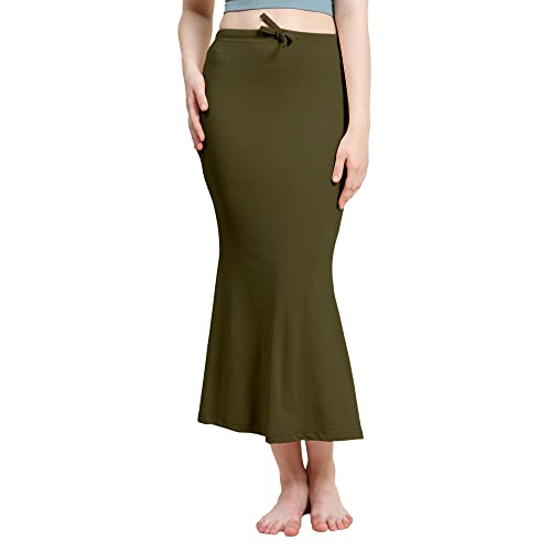 Image of Amazon Brand - Anarva Women Cotton Blended Saree Shapewear Regular Petticoat Skirt For Saree
