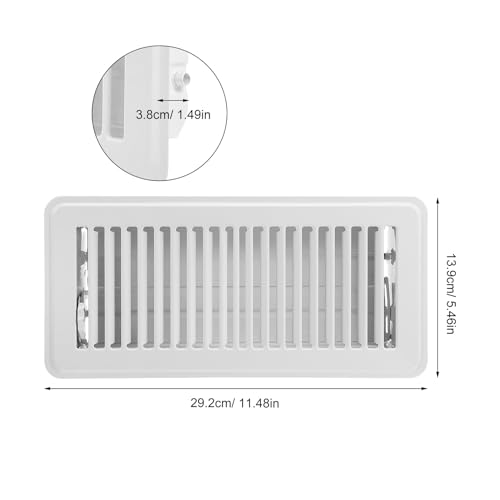 Ventilation plancher blanche 4x10 pour remplacer une grille de sol usée
