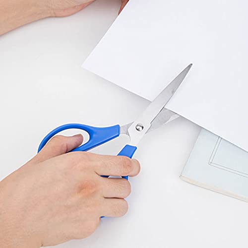 Forbici da cucina Forbici a lama lunga, resistenti all'usura, forniture per ufficio, adatte per lezioni manuali (nero blu)