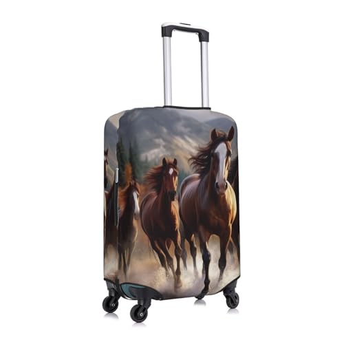 Horses Luggage Cover for Suitcase TSA Approved Elastic Suitcase Cover Anti-Scratch Travel Luggage Protector Cover Washable Trolley Case Cover Fit 18-32 Inch Luggage Medium3