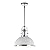 JONATHAN Y JYL9536C 13" Modern Industrial Dome Pendant Light, Farmhouse Hanging Light Fixture in White and Chrome, Adjustable Height Metal Lighting for Kitchen Island, Dining Room, Entryway