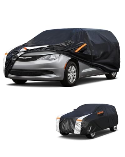 Image of Minivan Car Cover for Chrysler Voyager 1988-2026 100% Waterproof All Weather, Heavy Duty Outdoor Full Exterior Covers Rain Sun Wind UV Protection